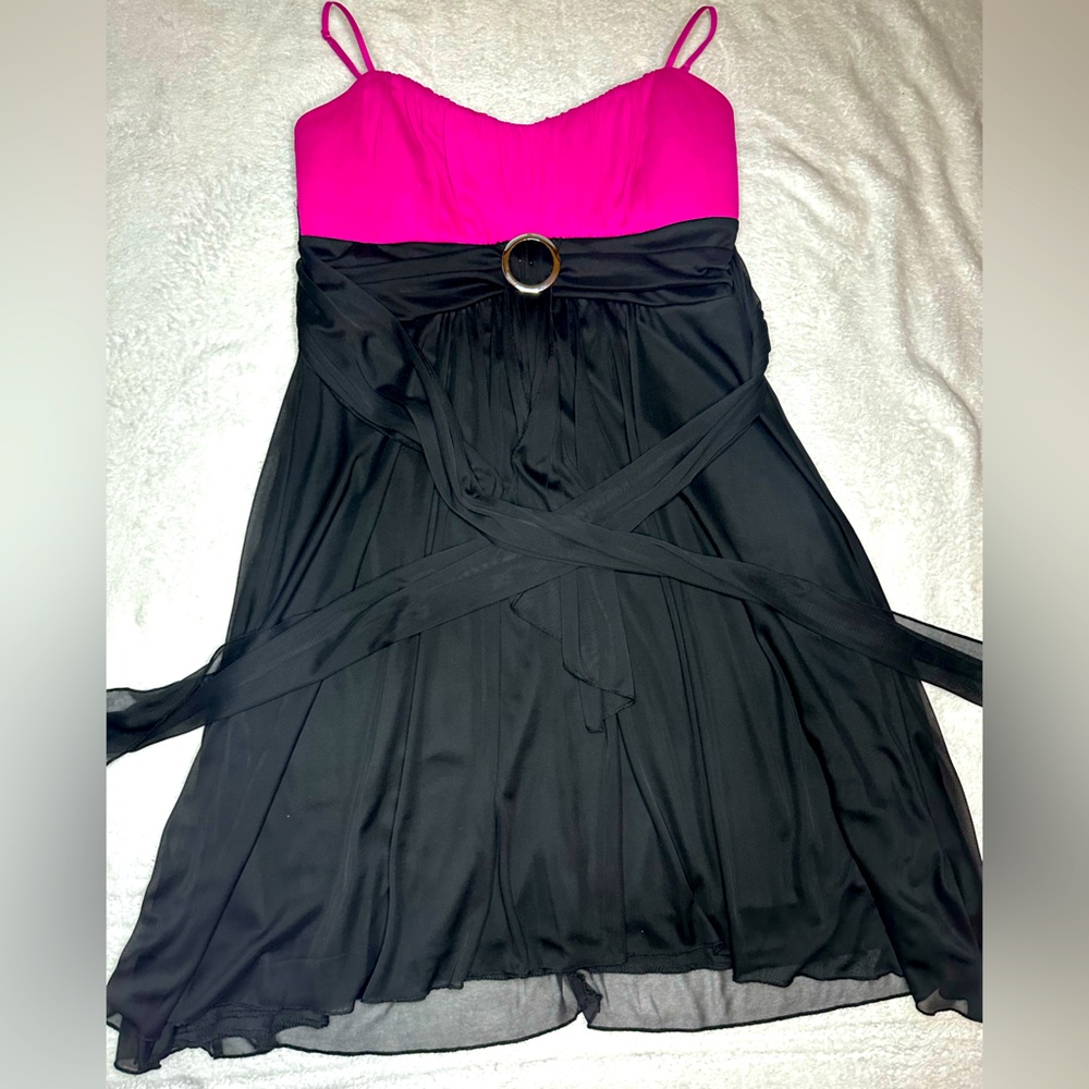 💞RUBY ROX Pink Black Dress -Large